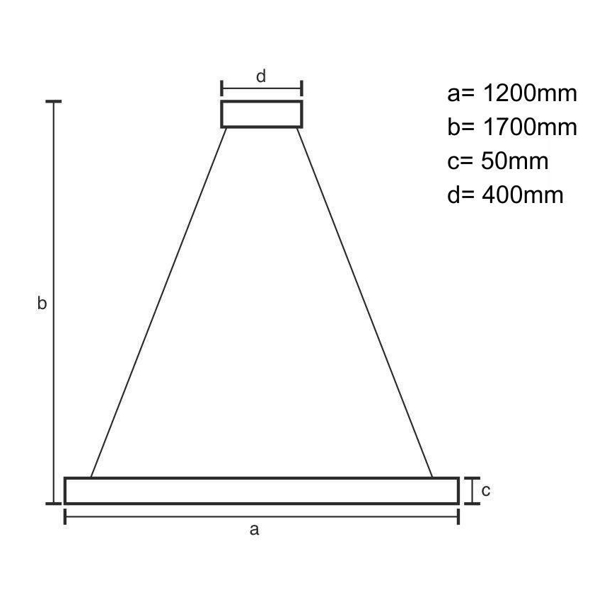 Suspension filaire LED/22W/230V 4000K 120 cm hêtre/bois massif