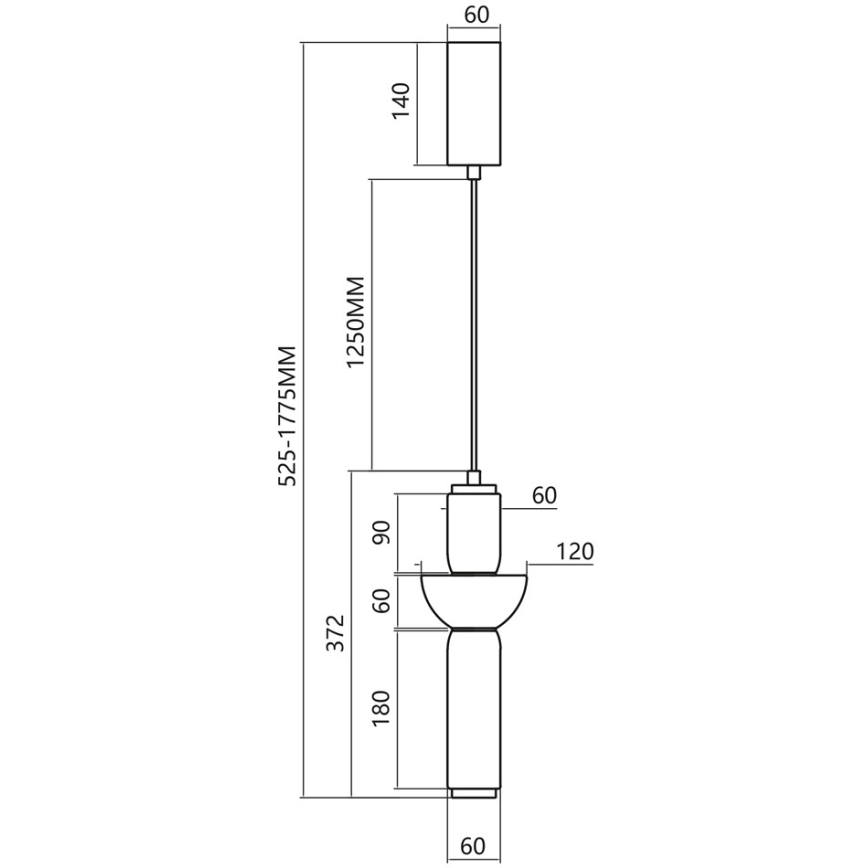 Suspension filaire LED CAMPO LED/19W/230V