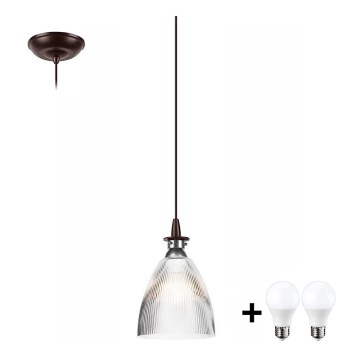 Suspension filaire LED JODI 1xE27/60W/230V bronze