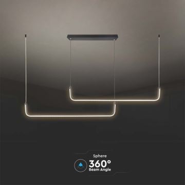 Suspension filaire LED LED/24W/230V 4000K noir