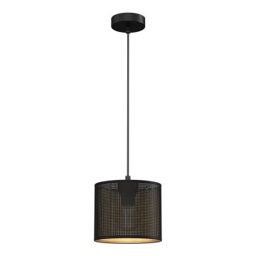 Suspension filaire LOFT SHADE 1xE27/60W/230V d. 18 cm noir/doré