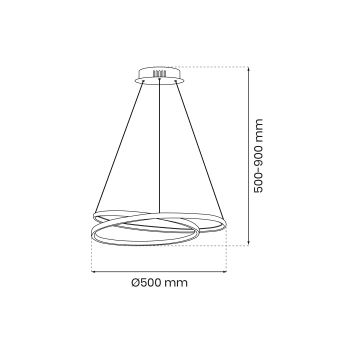 Suspension filaire LUCERNO LED/48W/230V chrome mat