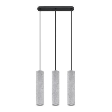 Suspension filaire LUVO 3xGU10/40W/230V béton/noir