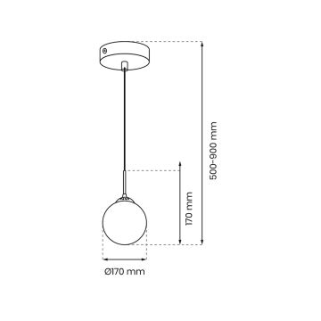 Suspension filaire REFLEX 1xE14/40W/230V d. 17 cm