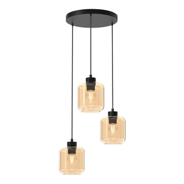 Suspension filaire SOMBRA 3xE27/60W/230V beige