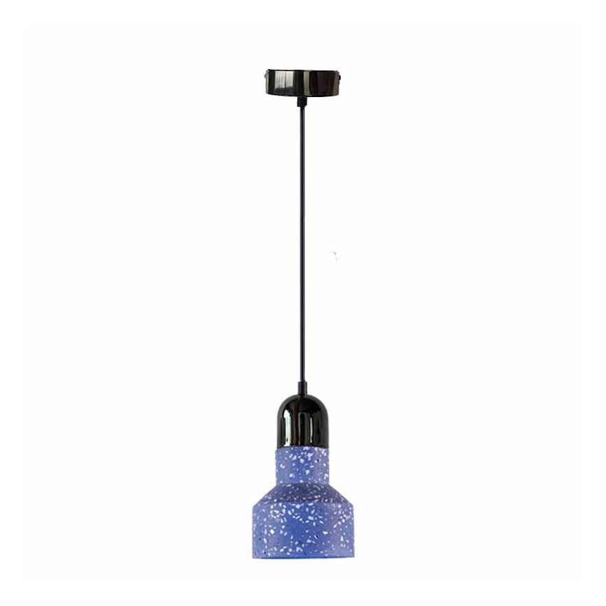 Suspension filaire TERRAZZO 1xE27/60W/230V d. 12 cm bleu