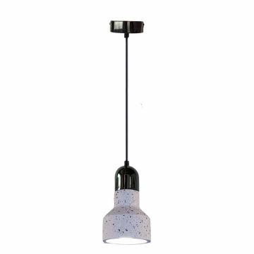 Suspension filaire TERRAZZO 1xE27/60W/230V d. 12 cm crème