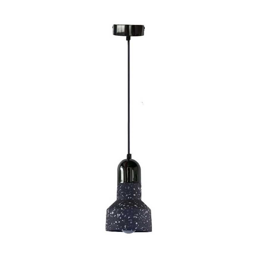 Suspension filaire TERRAZZO 1xE27/60W/230V d. 12 cm noir