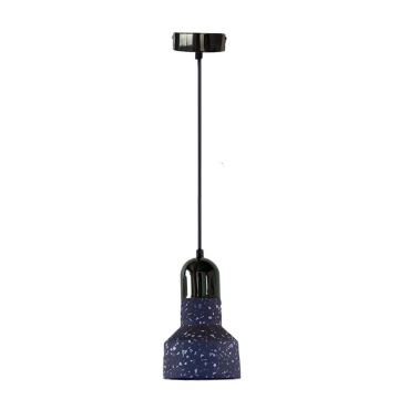 Suspension filaire TERRAZZO 1xE27/60W/230V d. 12 cm noir