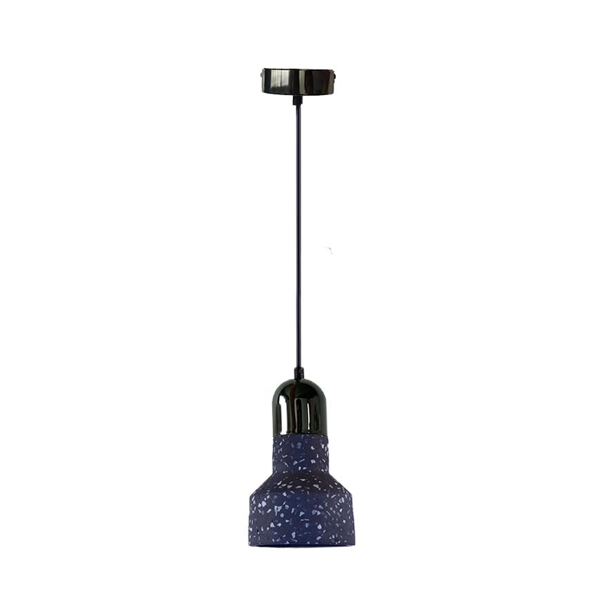 Suspension filaire TERRAZZO 1xE27/60W/230V d. 12 cm noir