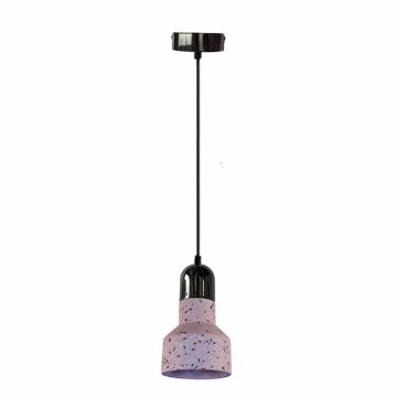 Suspension filaire TERRAZZO 1xE27/60W/230V d. 12 cm rouge