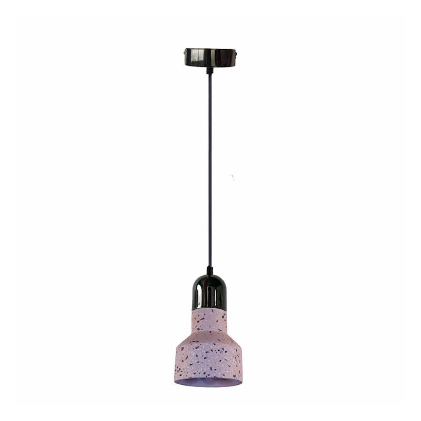 Suspension filaire TERRAZZO 1xE27/60W/230V d. 12 cm rouge