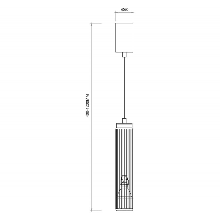 Suspension filaire VERTICAL 1xGU10/8W/230V noir