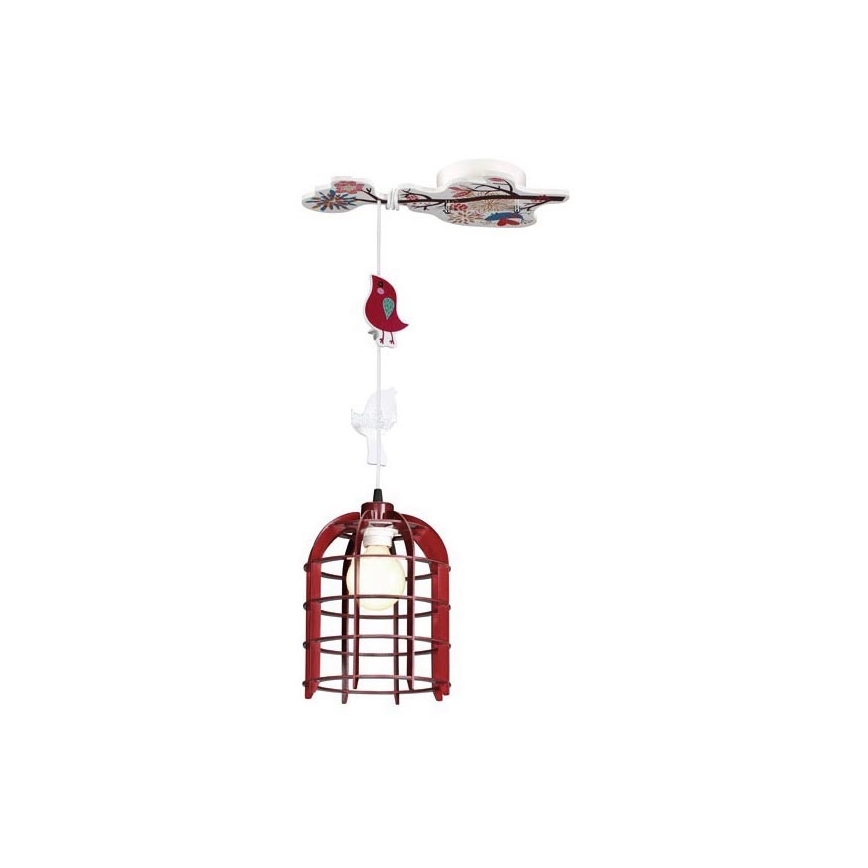 Suspension pour enfant avec fil 1xE27/60W/230V rouge