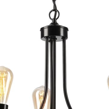 Suspension sur chaîne GINA 3xE27/60W/230V noir