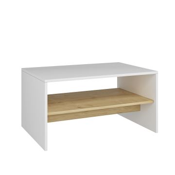 Table basse APOLLON 47x90 cm beige/blanc