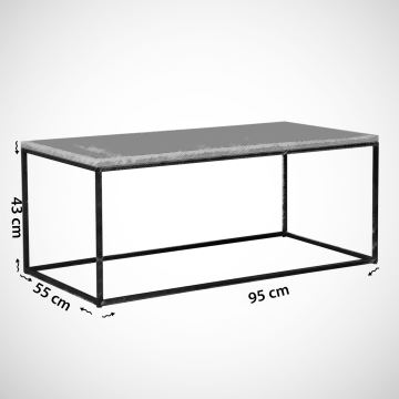 Table basse COSCO 43x95 cm blanc