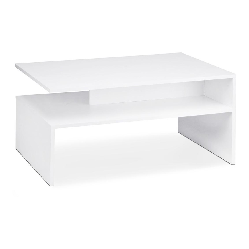 Table basse DELCHI 45x90 cm blanc