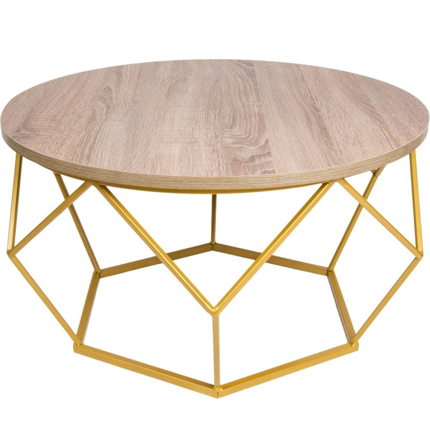 Table basse DIAMOND 40x70 cm doré/marron