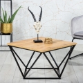 Table basse DIAMOND 60x60 cm noire/marron