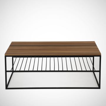 Table basse ETNA 43x95 cm marron/noir