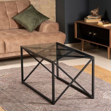 Table basse ILIOMAR 46,6x94 cm noir