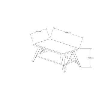 Table basse KONIK 43x98 cm pin