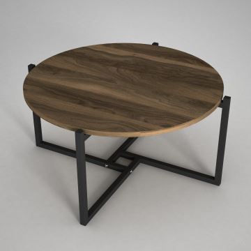Table basse NOCE 36,3x68 cm marron/noir