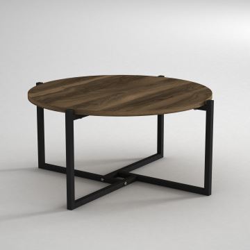 Table basse NOCE 36,3x68 cm marron/noir