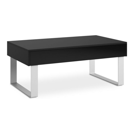 Table basse PAVO 45x110 cm noir brillant
