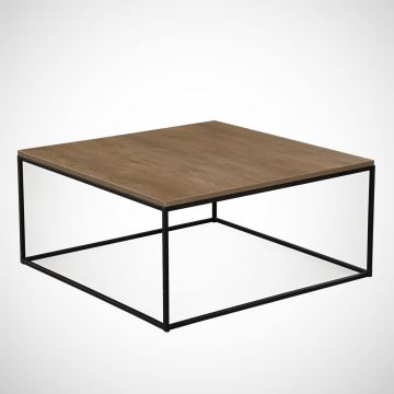 Table basse POLY 43x75 cm marron/noir