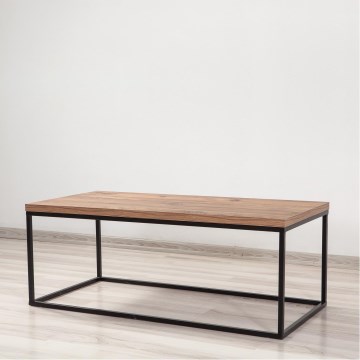 Table basse QUANTUM 34x95 cm marron/noire