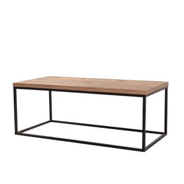 Table basse QUANTUM 34x95 cm marron/noire