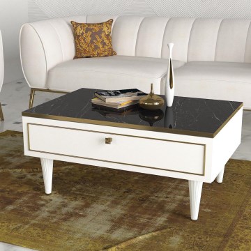 Table basse RAVENNA 60x90 cm blanc