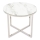 Table basse VERTIGO 50x60 cm chromée/blanche