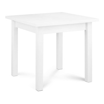 Table de salle à manger HOSPE 78x80 cm hêtre/blanc
