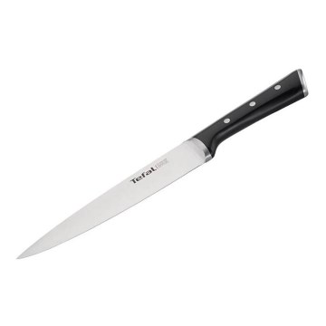 Tefal - Couteau à découper en acier inoxydable ICE FORCE 20 cm chrome/noir
