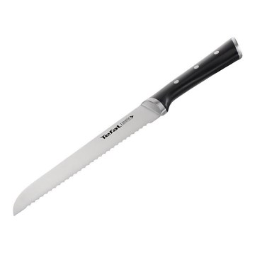 Tefal - Couteau à pain en acier inoxydable ICE FORCE 20 cm chrome/noir