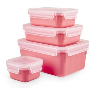 Tefal - Kit de boîtes repas 4 pce MSEAL COLOR rose