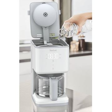 Tefal - Machine à café filtre et LCD écran SENSE 1000W/230V blanc