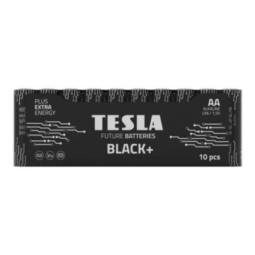Tesla Batteries - 10 pce Pile alcaline AA BLACK+ 1,5V 2800 mAh