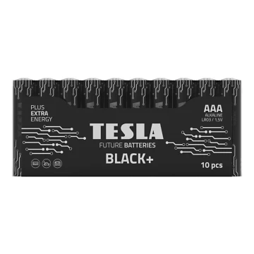 Tesla Batteries - 10 pce Pile alcaline AAA BLACK+ 1,5V 1200 mAh