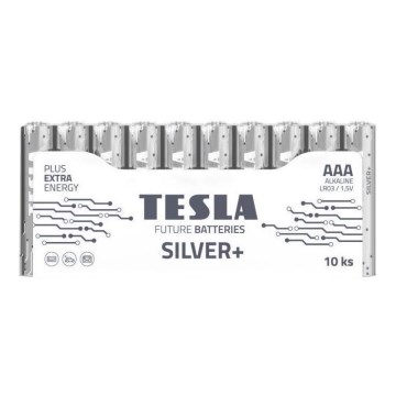 Tesla Batteries - 10 pce Pile alcaline AAA SILVER+ 1,5V 1300 mAh