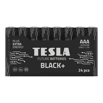 Tesla Batteries - 24 pce Pile alcaline AAA BLACK+ 1,5V 1200 mAh