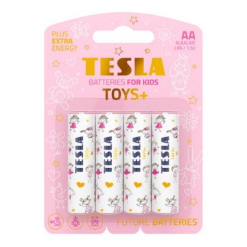 Tesla Batteries - 4 pce Pile alcaline AA TOYS+ 1,5V 2900 mAh