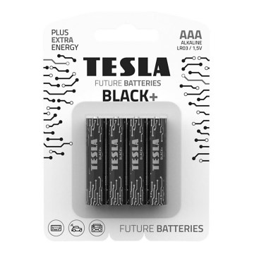 Tesla Batteries - 4 pce Pile alcaline AAA BLACK+ 1,5V 1200 mAh