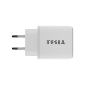 TESLA Electronics - Adaptateur de chargeur rapide Power Delivery 25W blanc