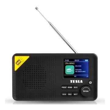 TESLA Electronics - Radio DAB+ FM 5W/1800 mAh noir