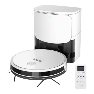 TESLA Electronics RoboStar - Aspirateur robot connecté 2en1 2600 mAh Wi-Fi blanc + télécommande