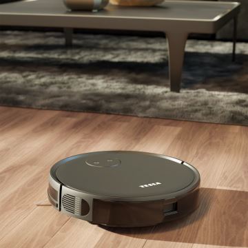 TESLA Smart - Aspirateur robot connecté 2en1 2000 mAh Wi-Fi noir + télécommande